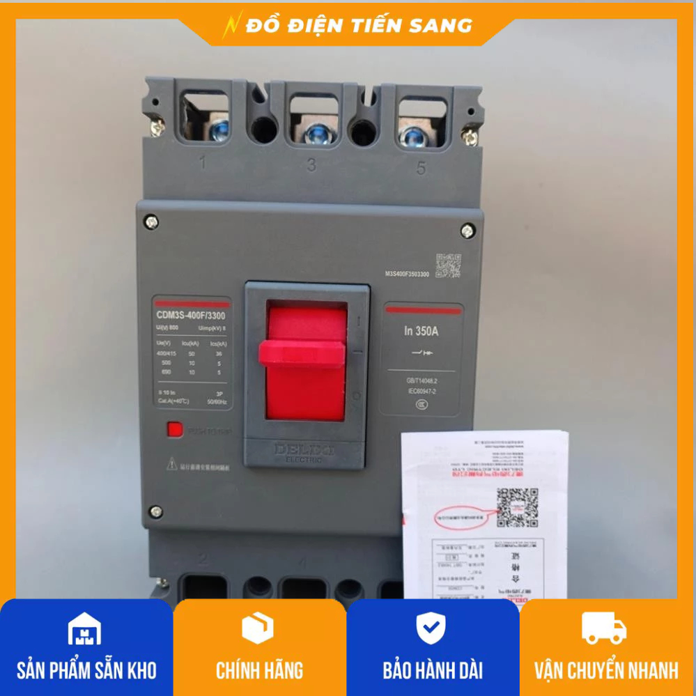 Aptomat 3P chông giật, át chống giật chống quá tải 3 pha hàng chính hãng delixi bảo hành 1 năm.