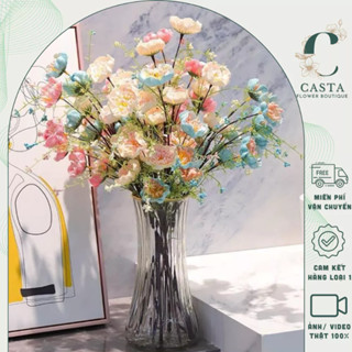  Hoa Trà Gạo Cổ 60cm Đủ Màu CASTA FLOWER - Hoa Giả Decor Phòng Khách Trang Trí Nhà Cửa Có Bán Sỉ 