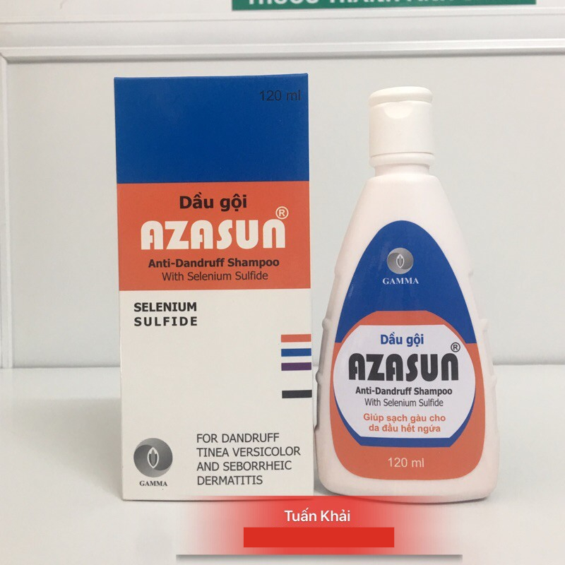 Azasun - Dầu gội sạch gàu ( gàu mảng, gàu vón , vảy da đầu) chai 120ml