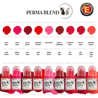 Mực Perma Blend chính hãng phun xăm bám tốt hơn màu mịn và bóng, Mực hữu cơ phun Mày Môi 15ml tại Elly Đặng