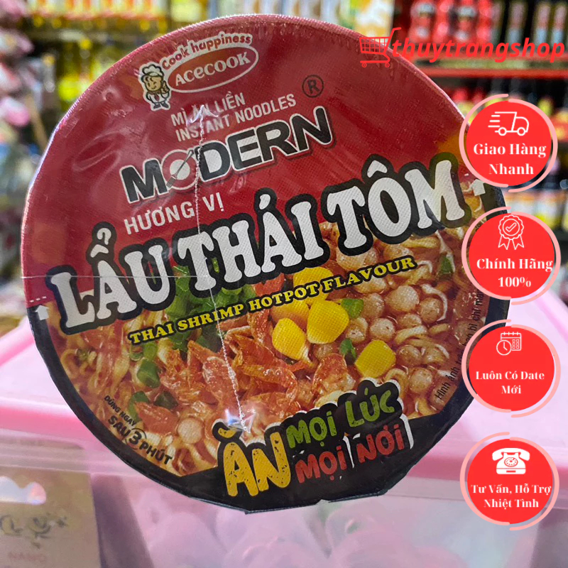 Mì Ly Modern Vị Lẩu Thái Tôm 67g