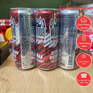  Lốc 6 Lon Warrior Dâu  Sting Thái   Lon 330ml 