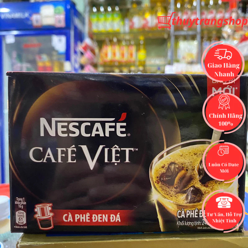 Nescafe Cafe Việt Cà Phê Đen Đá Hộp 15gói