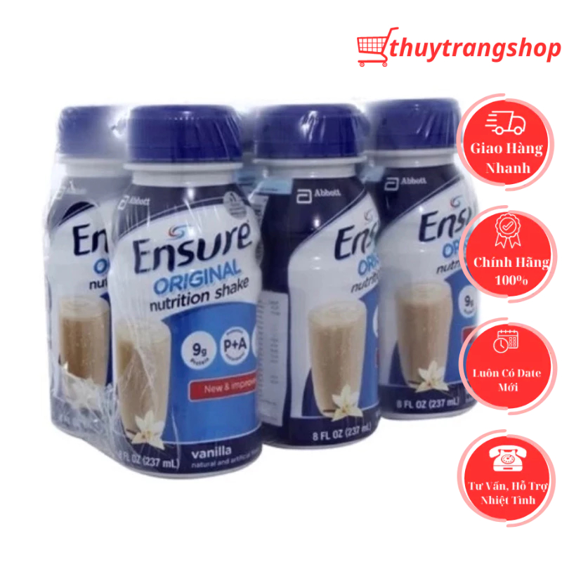 Lốc 6 Chai Sữa Ensure Nước 237ml