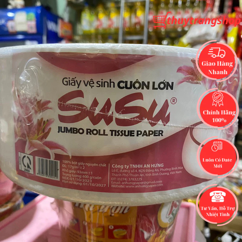 Giấy Vệ Sinh Cuộn Lớn SuSu 600g