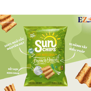 [Hàng Mỹ] Bánh Snack ngũ cốc nướng Sunchips French Onion 184.2g - vị kem hành tây