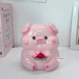  Heo đất Dưa Hấu cute Sz Nhỏ  C16xD16xR15  |đựng tiền trang trí quà tặng ý nghĩa Ống tiết kiệm TIEMHEOSODA 