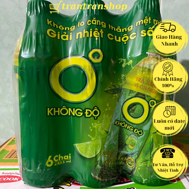 Trà xanh 0 độ - 6 chai/lốc