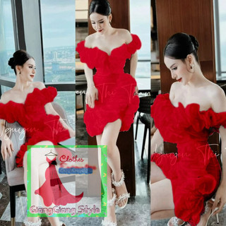 VÁY TƠ BODY NHÚNG BÈO TRỄ VAI 170124
