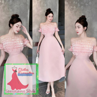 VÁY TAPTA VINTAGE PHỐI TOE BÈO TẦNG TAY RƠI 170823