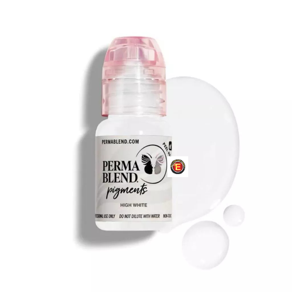✨ Mực Hữu Cơ Perma Blend High White – Màu Trắng Che Khuyết Điểm, Làm Nổi Bật Đường Nét Chuẩn Xăm Thẩm Mỹ