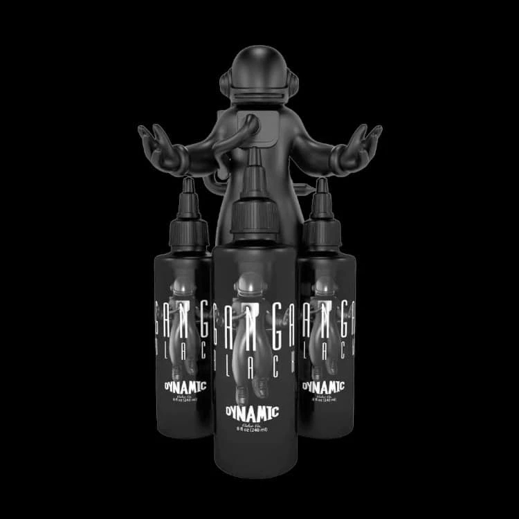 🏷️ Mực xăm Ganga Black (Dynamic) – Mực đen chuẩn nét – Đậm, bám lâu – Dùng trong xăm hình tattoo