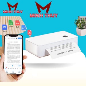 Máy in bluetooth A4LE mini MINH THUY in khổ A4,A5 sạc pin kết nối tất cả các thiết bị điện thoại,laptop,máy tính nhỏ gọn