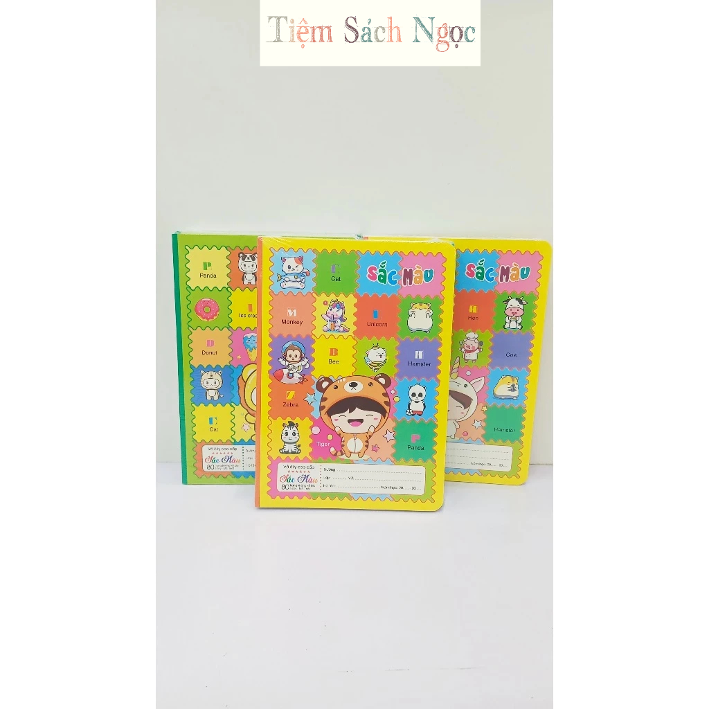 Vở ô ly Sắc Màu Cao cấp HẢI TIẾN, 4 ô ly và 5 ô ly (48 trang, 80 trang)