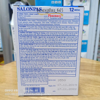 Cao dán SALONPAS hộp 20 miếng