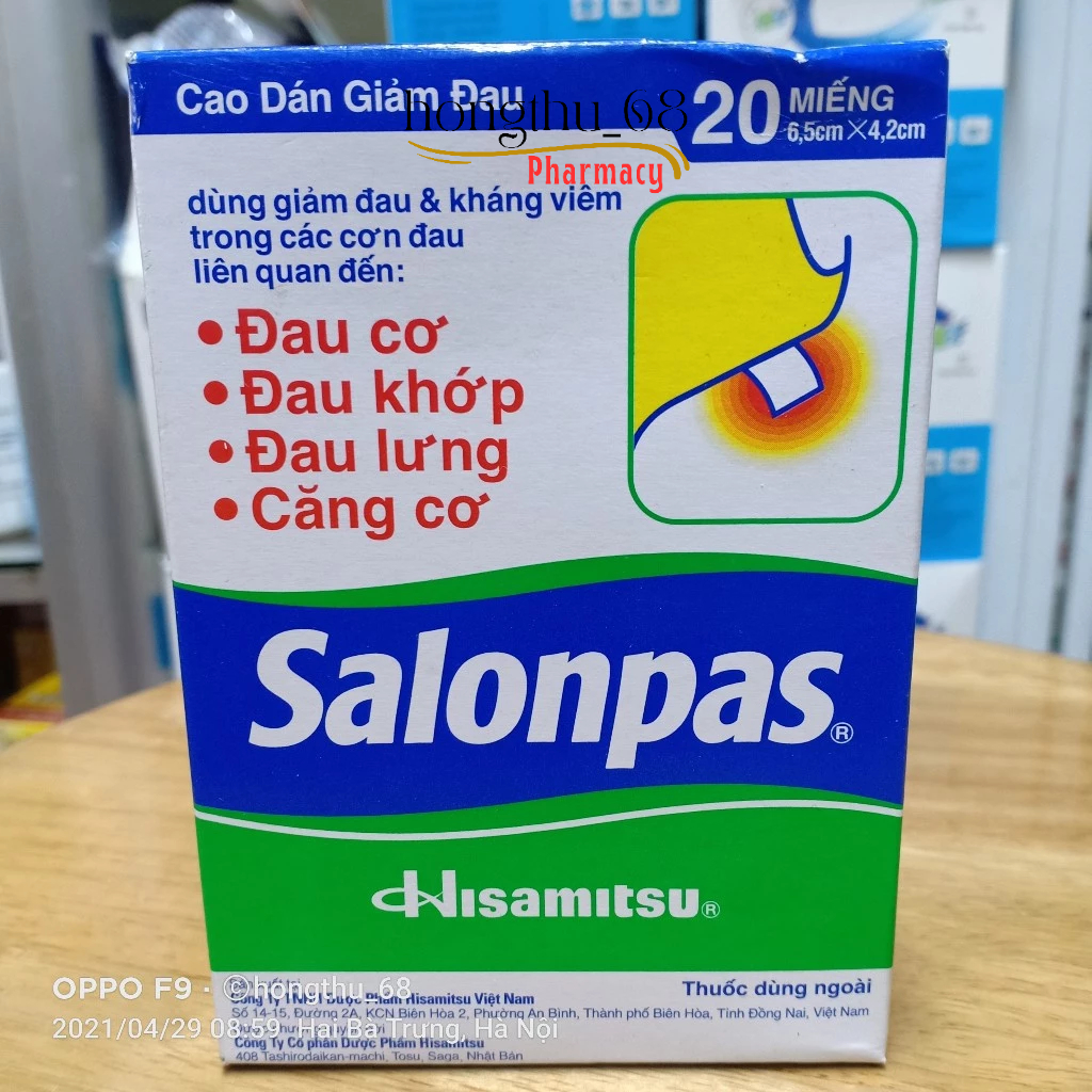 Cao dán SALONPAS hộp 20 miếng