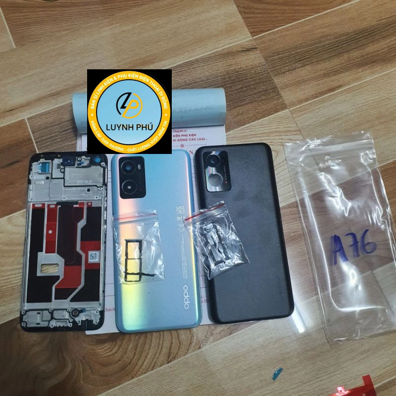 Vỏ oppo A76 có khay sim kính camera bao test