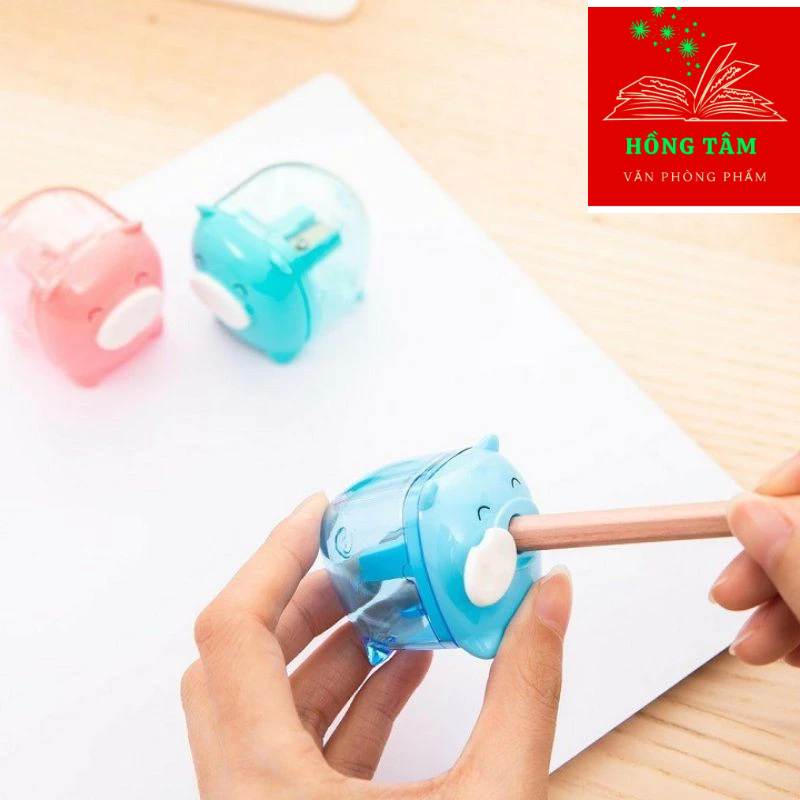 Combo 2 Chiếc Gọt chì Deli hình lợn có thùng đựng rác Deli 0557