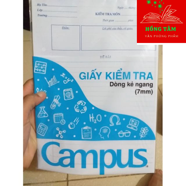 Combo 3 Tập Giấy kiểm tra cấp 2 campus không chấm