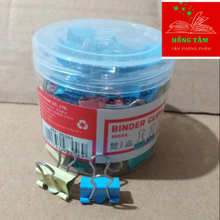 Hộp 60c kẹp bướm kẹp màu 15mm deli 8556