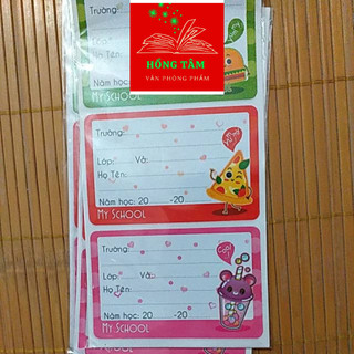 Combo 3 Túi * 12 cái nhãn vở decan =36 cái