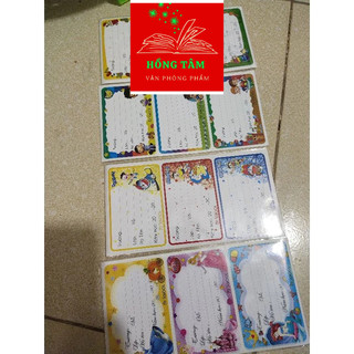 Combo 3 Túi * 12 cái nhãn vở decan =36 cái