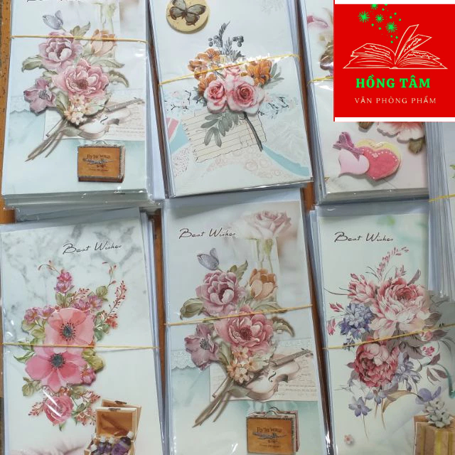 Sét 20 chiếc thiệp 3D Nổi To