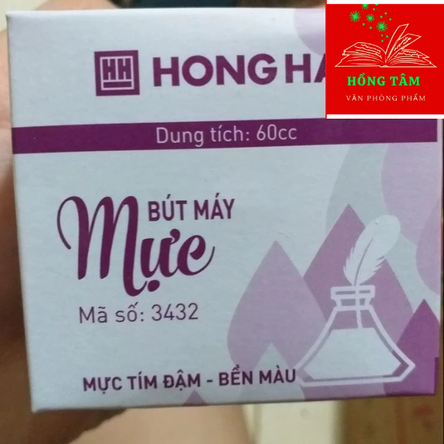 Combo 3 Lọ Mực bơm bút máy Tím Đậm hồng hà