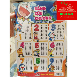 Combo 2 tờ BẢNG CỬU CHƯƠNG 2 MẶT CỘNG TRỪ/NHÂN CHIA