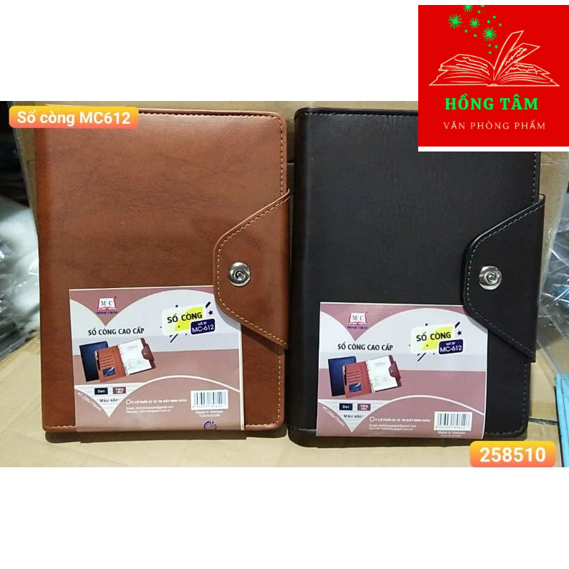 Sổ da còng sịn Minh châu MC612