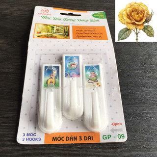 Vỉ 2 móc dán tường có đinh đóng - giao hình ngẫu nhiên
