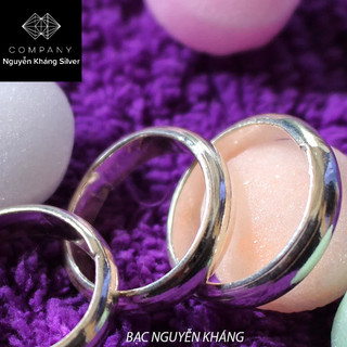 Nhẫn tròn trơn bạc ta, đơn giản