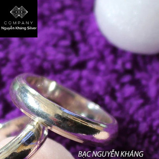 Nhẫn tròn trơn bạc ta, đơn giản
