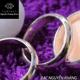 Nhẫn tròn trơn bạc ta, đơn giản