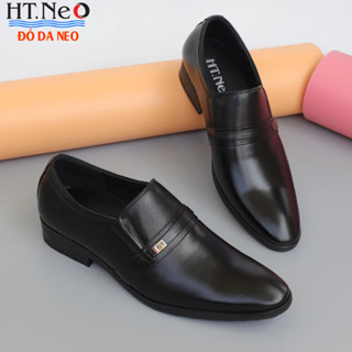 Giày lười nam da bò, giày tây công sở da bò đế cao su đúc - HT.NeO - GL2