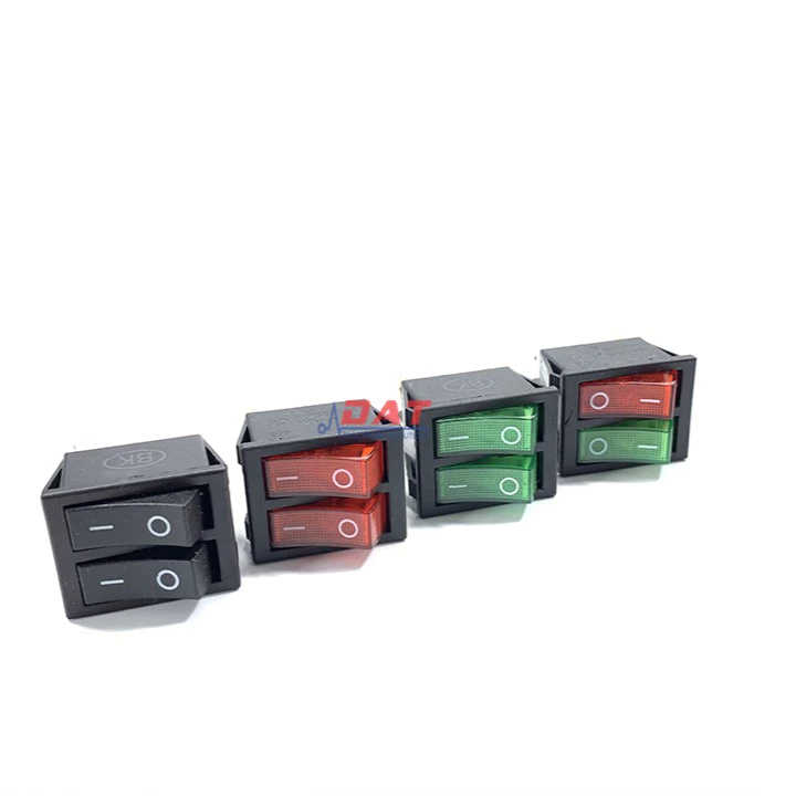 Công Tắc Bập Bênh Đôi 6 Chân KCD4 16A 31*25MM