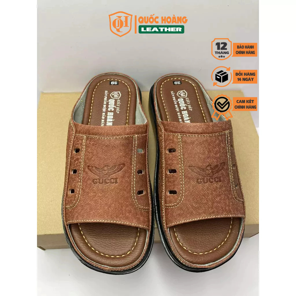 DÉP DA BÒ ĐẾ BOSS CAO CẤP THƯƠNG HIỆU QUỐC HOÀNG DB001