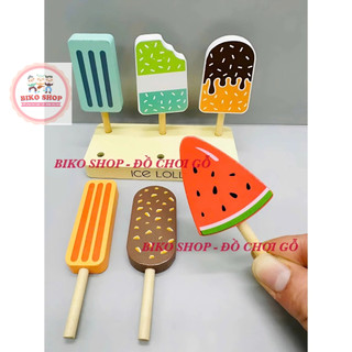 Đồ chơi vỉ kem bằng gỗ cho bé 𝐁𝐈𝐊𝐎 𝐒𝐇𝐎𝐏