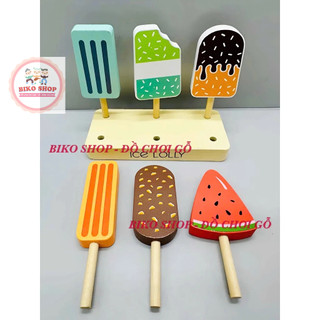 Đồ chơi vỉ kem bằng gỗ cho bé 𝐁𝐈𝐊𝐎 𝐒𝐇𝐎𝐏