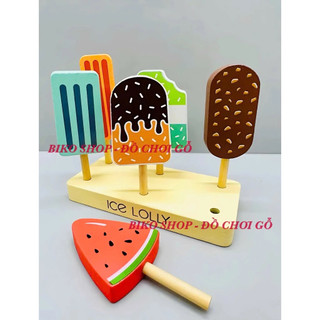 Đồ chơi vỉ kem bằng gỗ cho bé 𝐁𝐈𝐊𝐎 𝐒𝐇𝐎𝐏