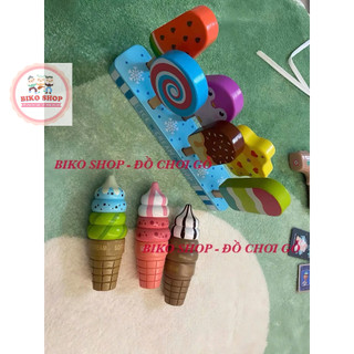 Đồ chơi vỉ kem bằng gỗ cho bé 𝐁𝐈𝐊𝐎 𝐒𝐇𝐎𝐏
