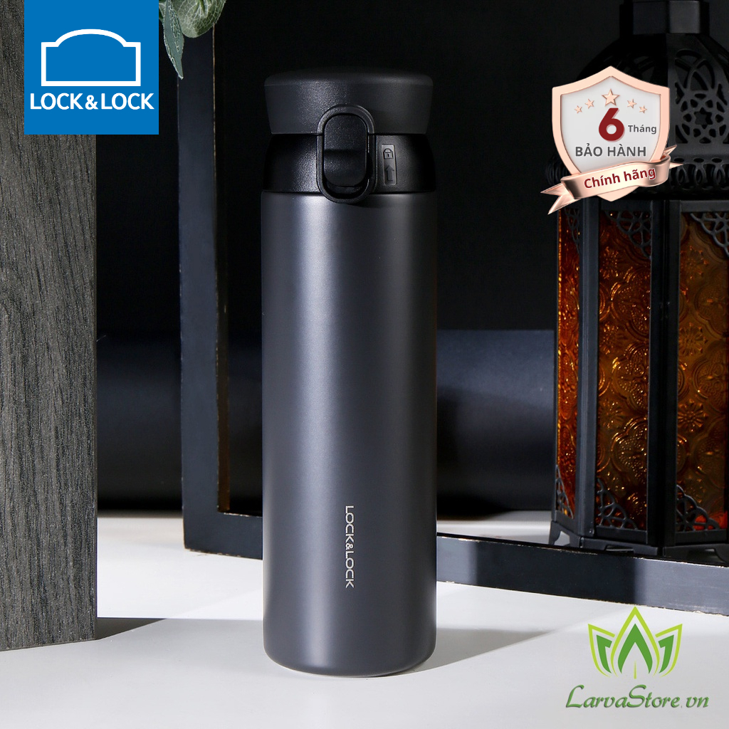 Bình giữ nhiệt Lock&Lock Wannabe One Touch LHC3240BLK 450ml Inox316 - Đen