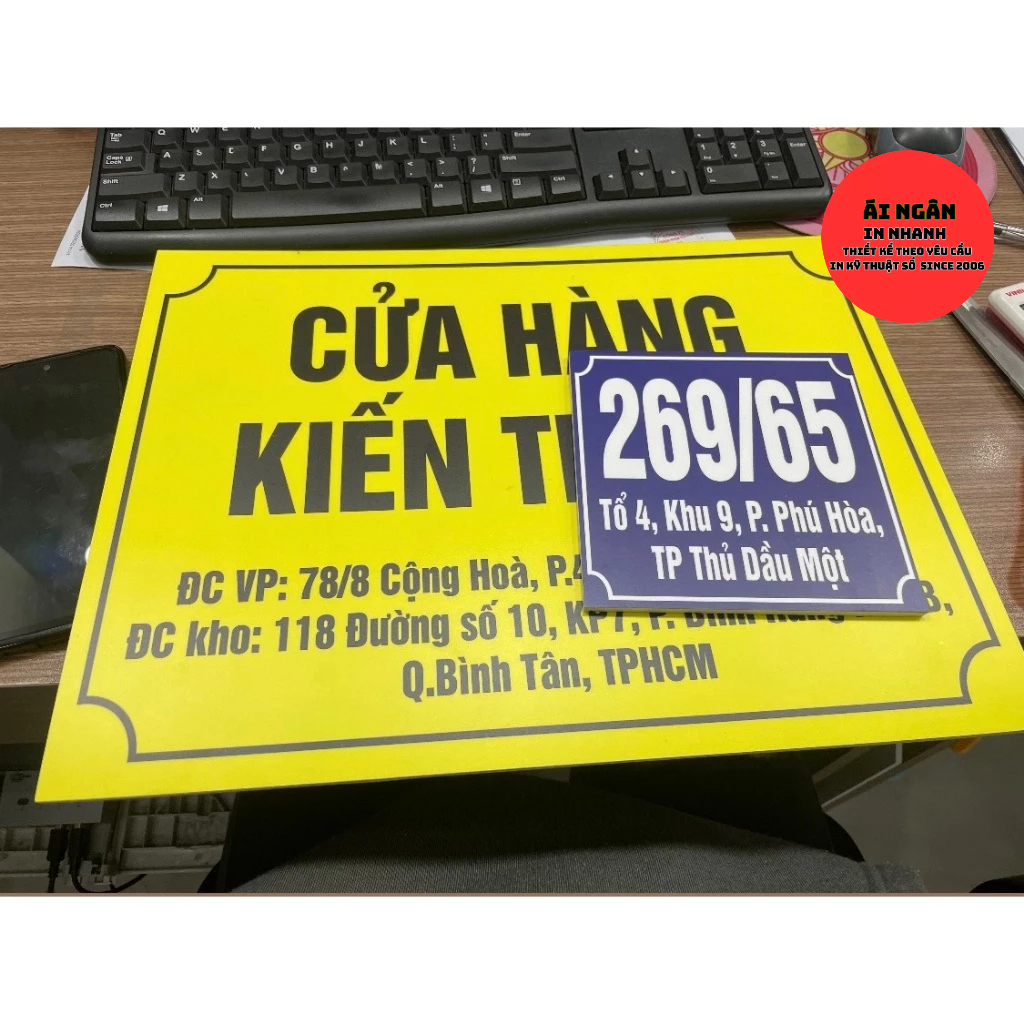 In biển số nhà bằng Format 5li - nhanh rẻ tiện dụng hơn mica - Ngân In Kỹ Thuật Số