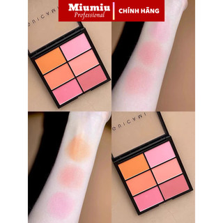  Phấn má Guicami 6 ô phấn mịn lì chuyên dùng cho makeup 