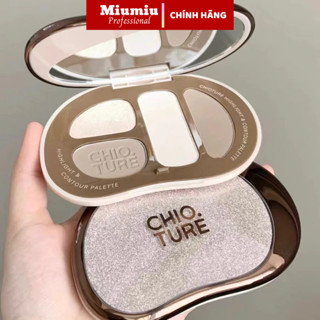 Bảng phấn bắt sáng và tạo khối ChioTure Tự nhiên Lâu trôi Highlight & Contour Palette 7.5g