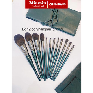  Bộ 12 cọ cá nhân chất liệu lông cao cấp siêu mềm mịn bám phấn 