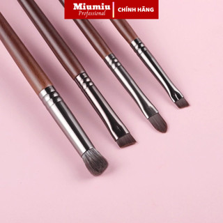  Bộ 4 cọ mắt chi tiết lông dê tự nhiên kẻ eyeliner kẻ mày phấn mắt  OVW  