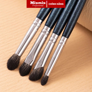 Bộ 4 cọ lông dê tự nhiên tạo khối mũi, cọ mắt, cọ chi tiết mềm mịn (OVW4)