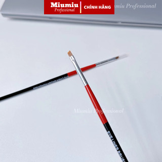 Cọ eyeliner cán đỏ nét kẻ mảnh mỏng tự nhiên kẻ mắt, kẻ mày