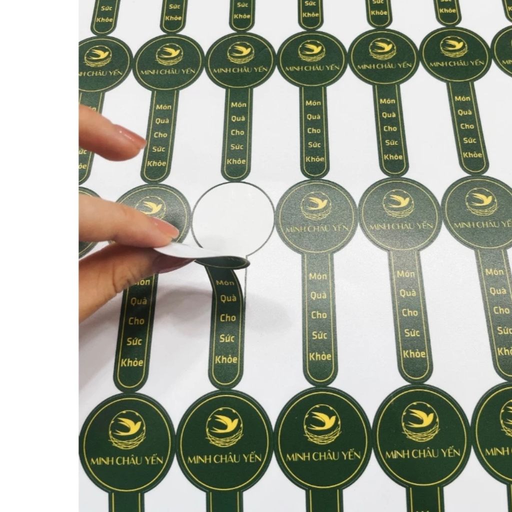 In seal niêm phong hộp yến - in tem dán hộp yến - Ngân In Kỹ Thuật Số